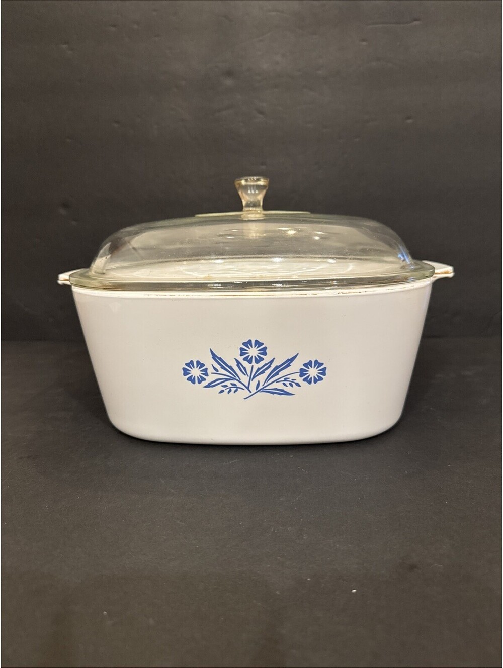 Vintage Corning Ware P‑84‑B 4QT Blue Cornflower Casserole Dish w/P-12‑C Lid